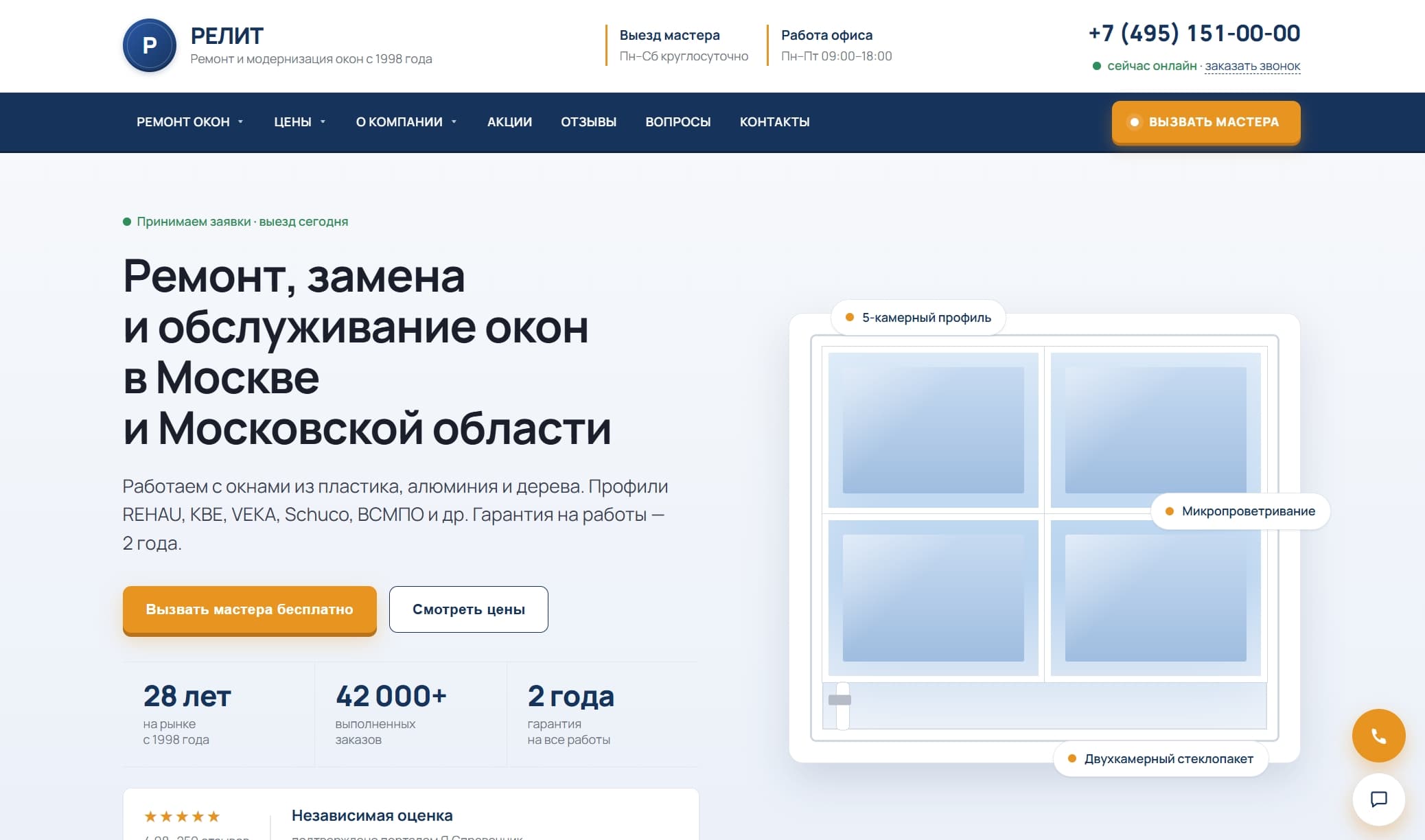 РЕЛИТ — ремонт и замена окон